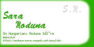 sara moduna business card